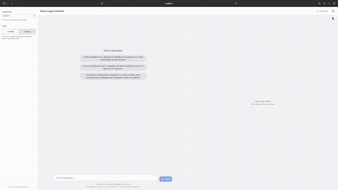 Eval dashboard showing matrix view of test results by law, expanding to see LLM-judge scores